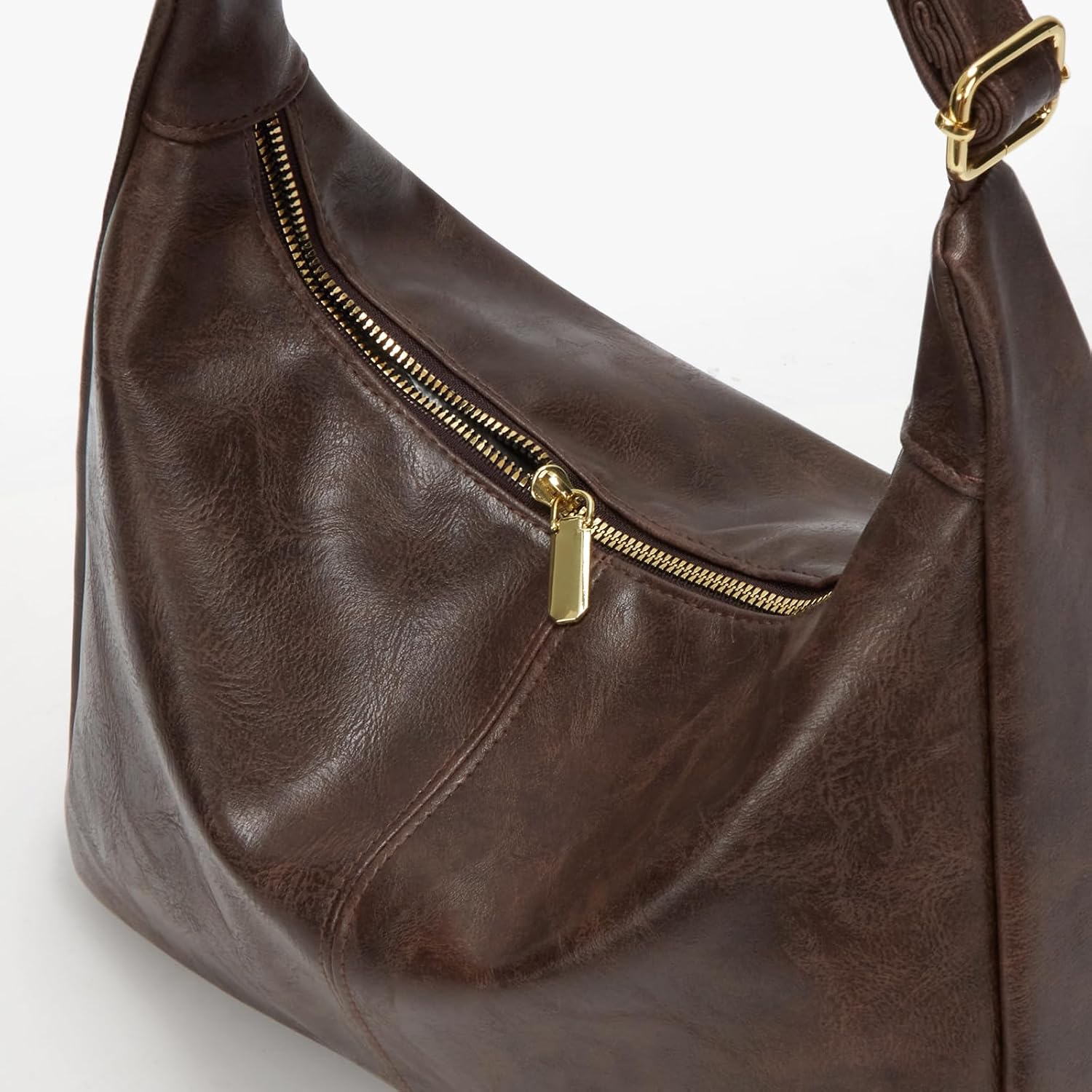 Slouchy Leather Shoulder Bag - Image 5