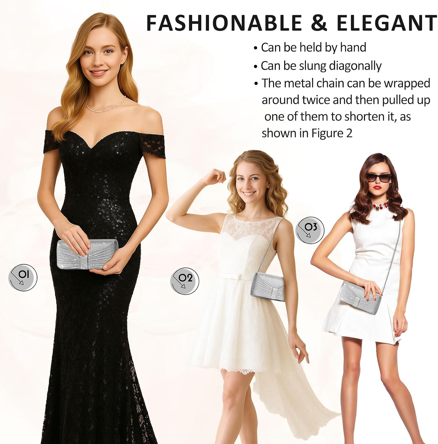 Sparkling Evening Clutch Bag - Image 3