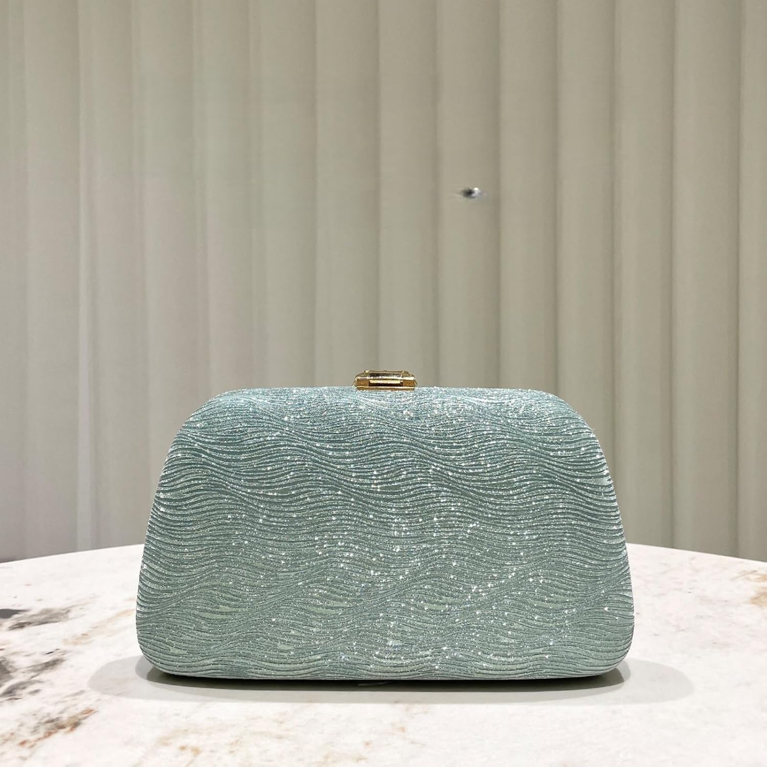 Metallic Leaf Evening Clutch Bag - Image 8