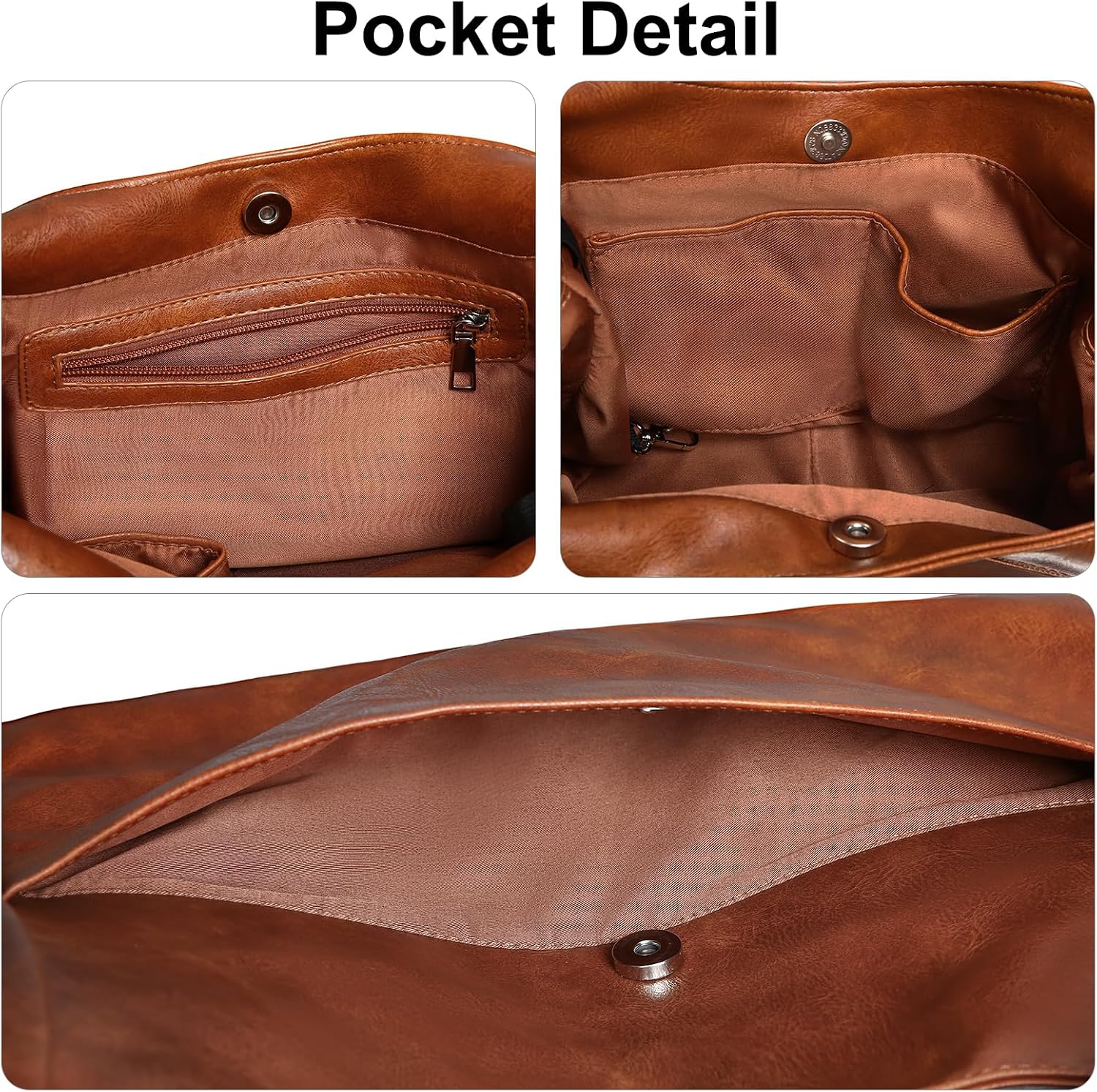 Slouchy Leather Shoulder Bag - Image 4