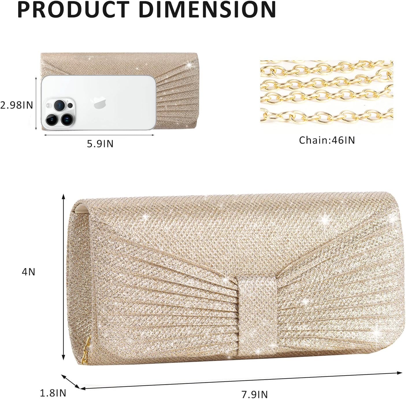 Sparkling Evening Clutch Bag - Image 3